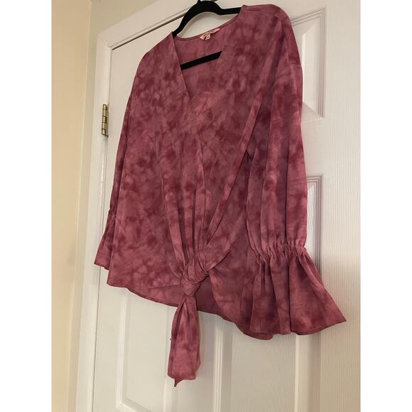 Juicy Couture bell sleeve front tie retro hippie fairy whimsical Y2K top small - Picture 2 of 9